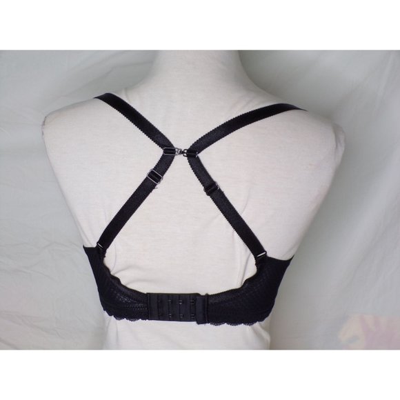 CHANTELLE Parisian Allure Underwire Plunge T-Shirt Bra Black 32DDDD #2232 NEW - Picture 10 of 12